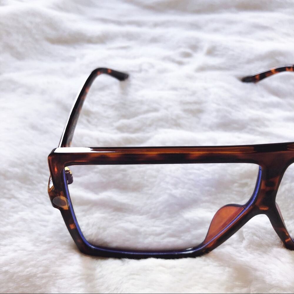 Lana Brown Rectangle Computer Light Glasses - Picture 8 of 12